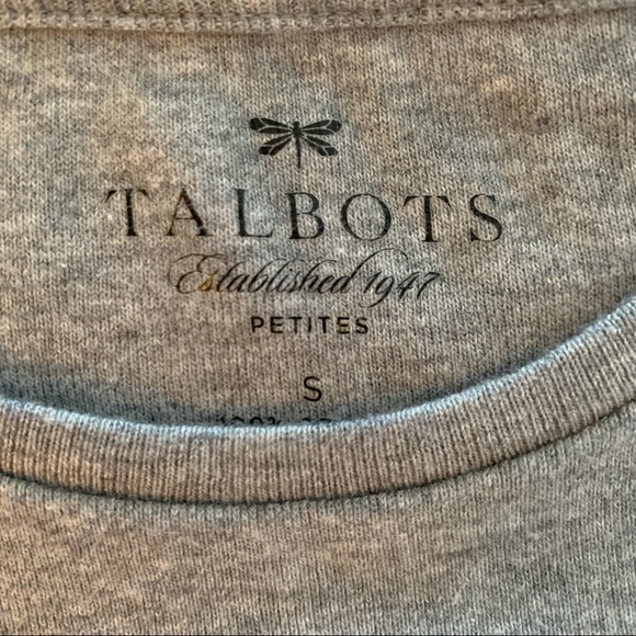 ❤️🔥❤️🔥 HP ❤️🔥❤️🔥 3 for $15. Talbots gray summer t-shirt. Size PS. - Picture 2 of 2